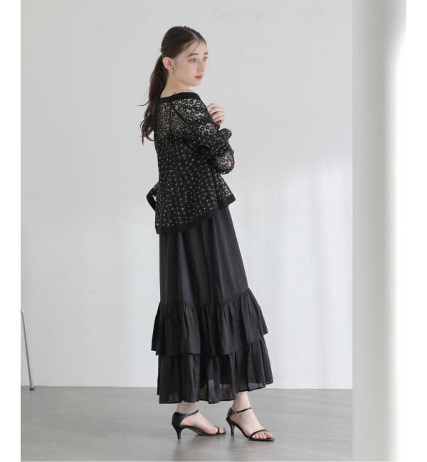  「《予約》【洗える】キャミティアードワンピース」|ワンピース|