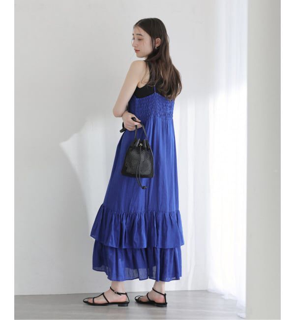  「《予約》【洗える】キャミティアードワンピース」|ワンピース|