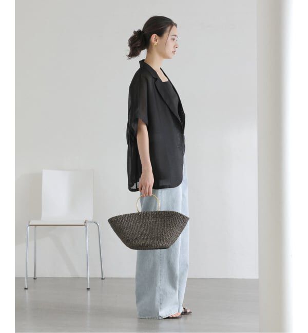  「《予約》【洗える】シアーカラミハーフスリーブジャケット」|その他|