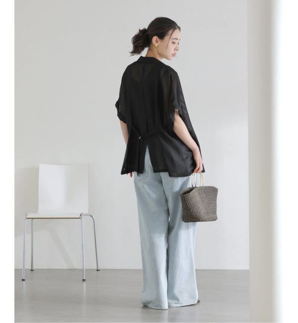  「《予約》【洗える】シアーカラミハーフスリーブジャケット」|その他|