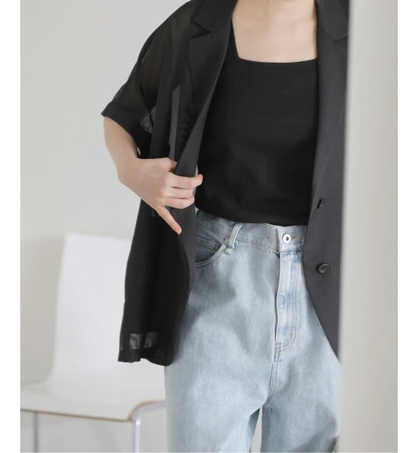  「《予約》【洗える】シアーカラミハーフスリーブジャケット」|その他|