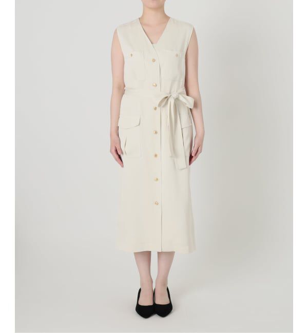  「《予約》【洗える】ジレ2WAYワンピース」|ワンピース|