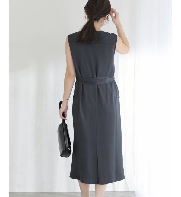  「《予約》【洗える】ジレ2WAYワンピース」|ワンピース|