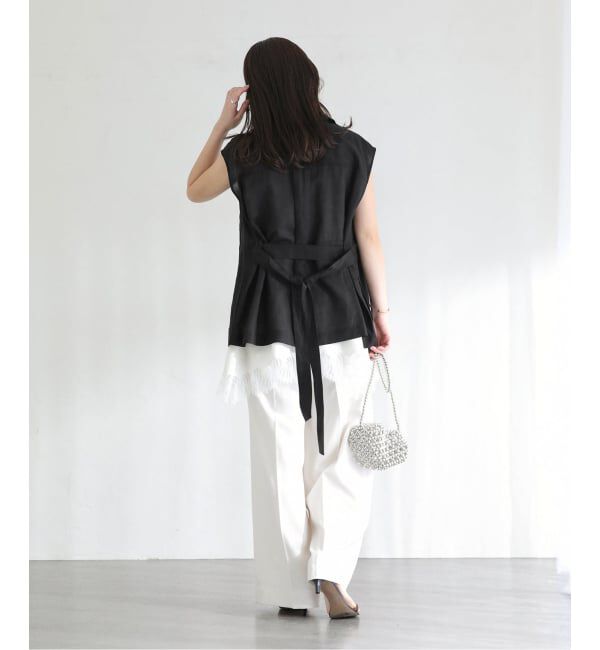  「《予約》【洗える】ワークリネンライトジレ」|その他|