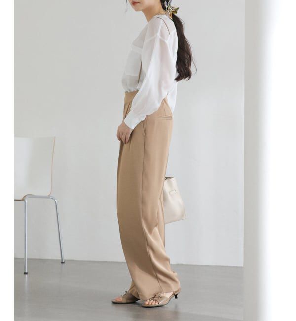  「《予約》【洗える】2WAYリラクシーサスパンツ」|スラックス|