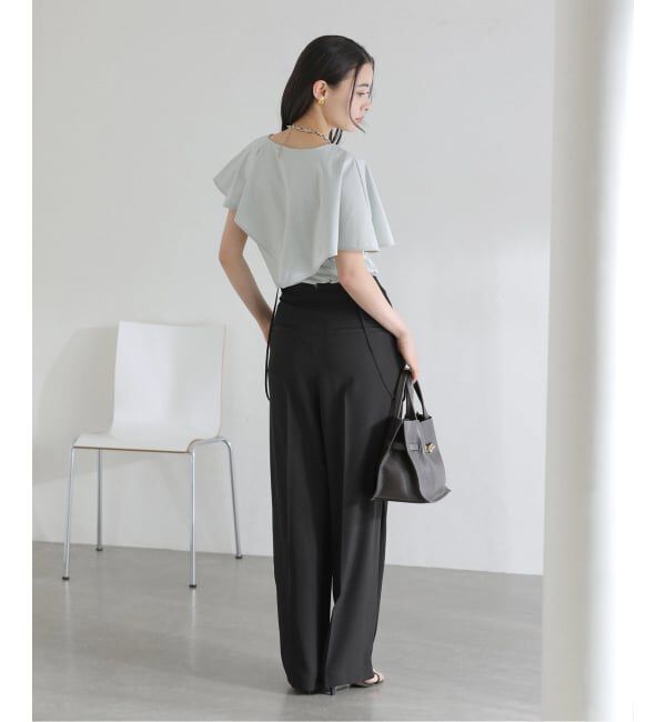  「《予約》【洗える】2WAYリラクシーサスパンツ」|スラックス|