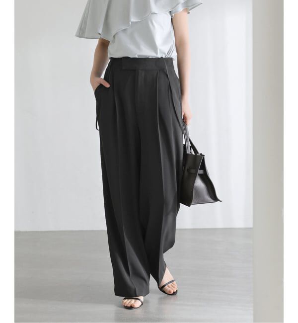  「《予約》【洗える】2WAYリラクシーサスパンツ」|スラックス|