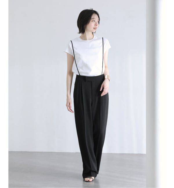  「《予約》【洗える】2WAYリラクシーサスパンツ」|スラックス|