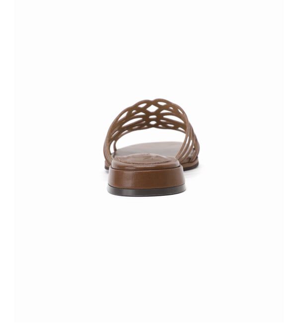  「《予約》フラワーカットワークミュールサンダル」|サンダル|