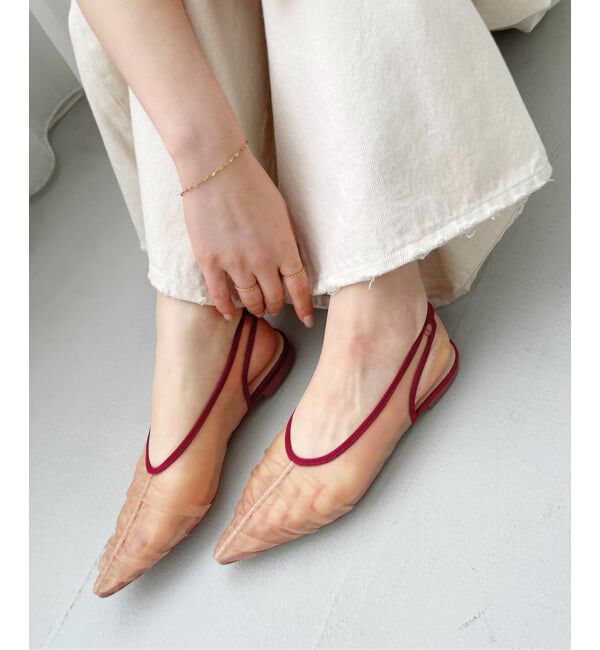  「《追加予約》シアーギャザースリングバック」|その他|ボルドー