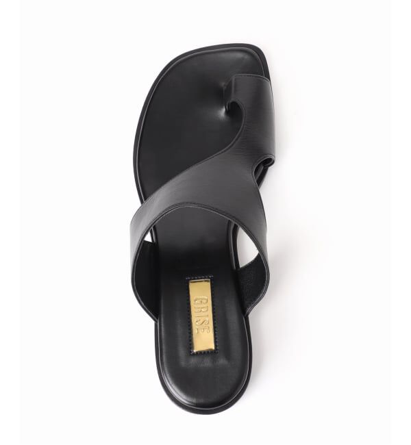 GRISE「《予約》GRISEレザーアシンメトリートングサンダル」|サンダル|