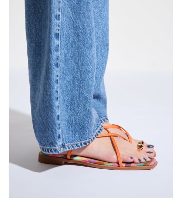 GRISE「《追加予約》GRISEメタルリングクロストングサンダル」|サンダル|