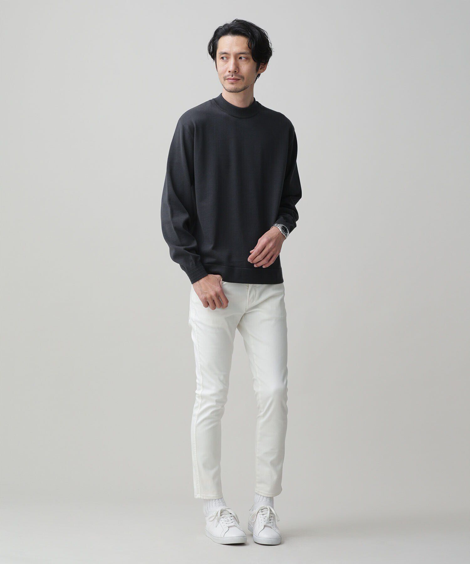 nano･universe「LB.03/「タフニット」モックネック」|ニット・セーター|