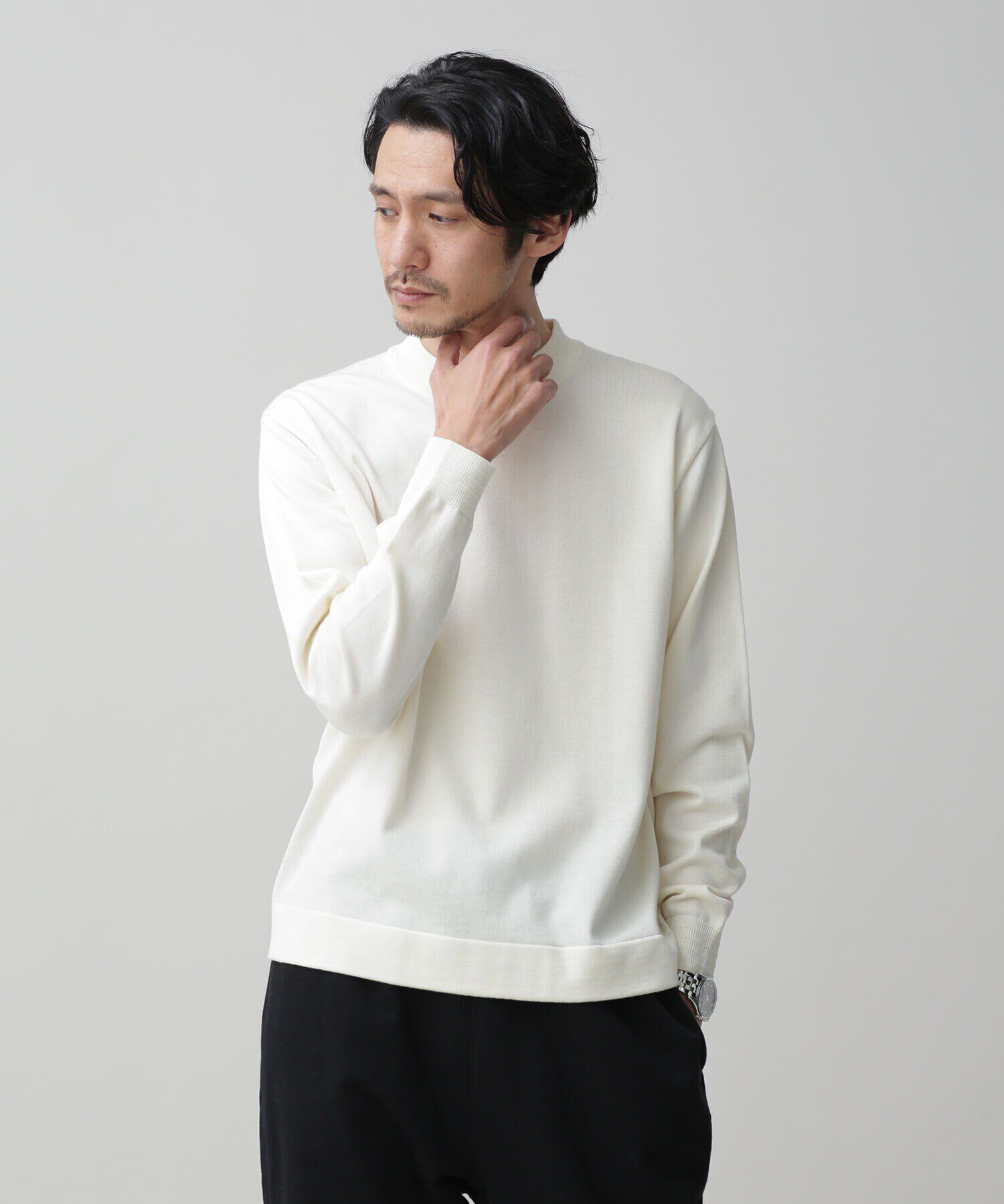 nano･universe「LB.03/「タフニット」モックネック」|ニット・セーター|