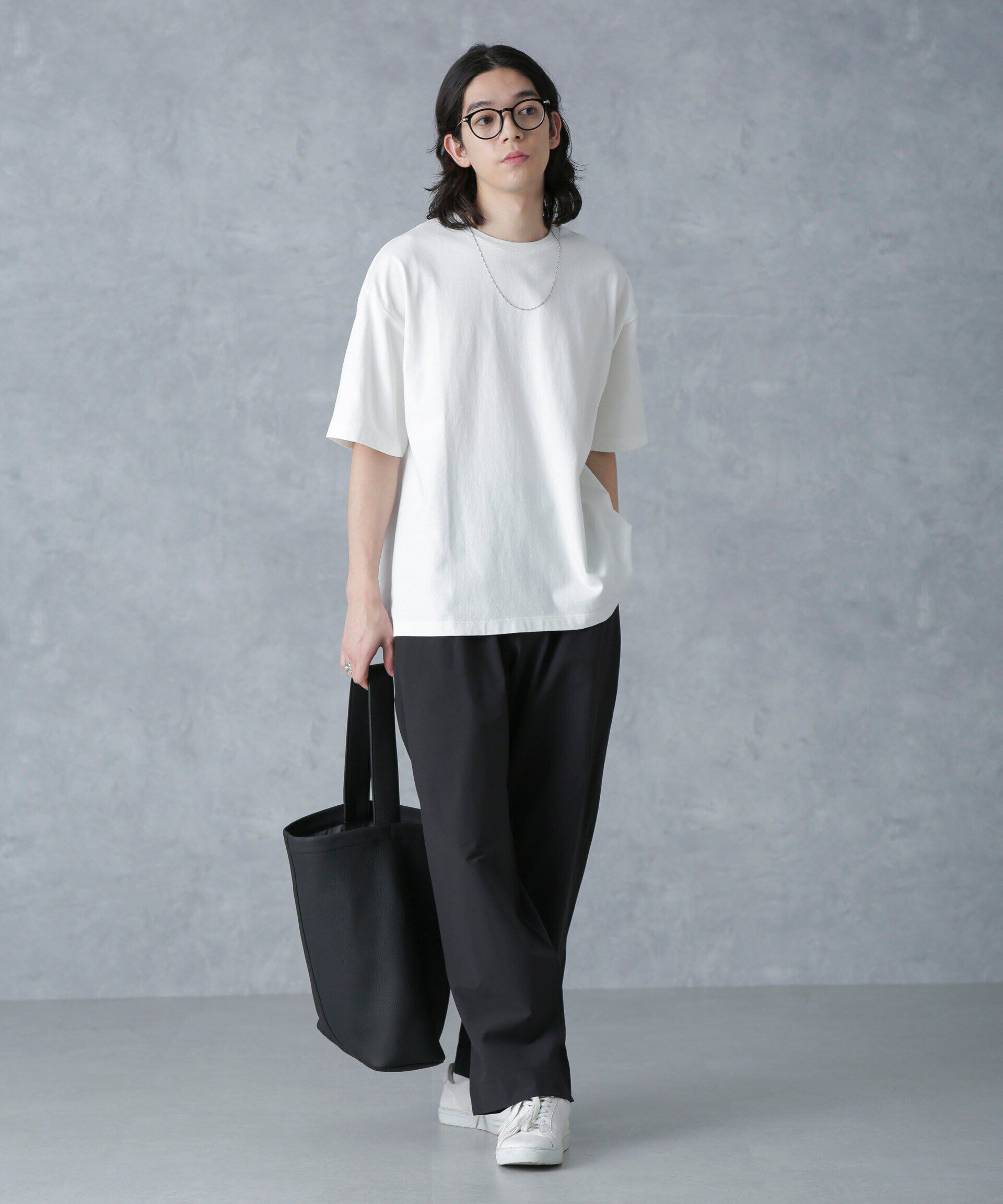 nano･universe「ストレッチワイドイージーパンツ(セットアップ可)」|チノ|