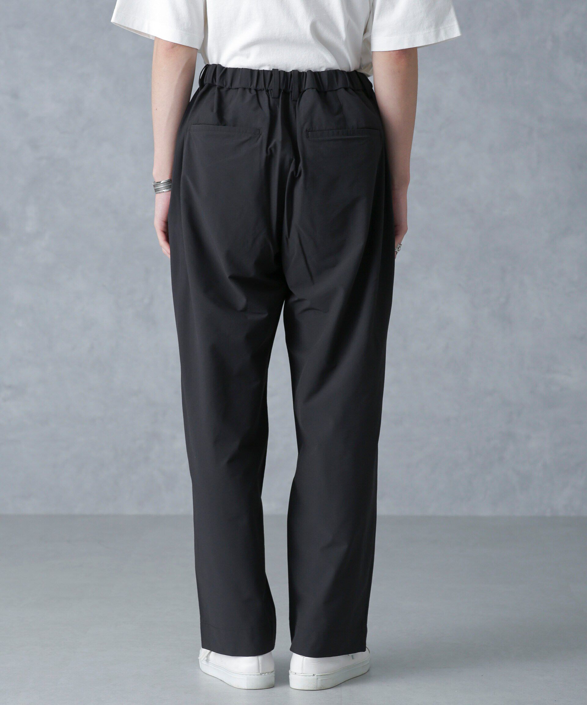 nano･universe「ストレッチワイドイージーパンツ(セットアップ可)」|チノ|