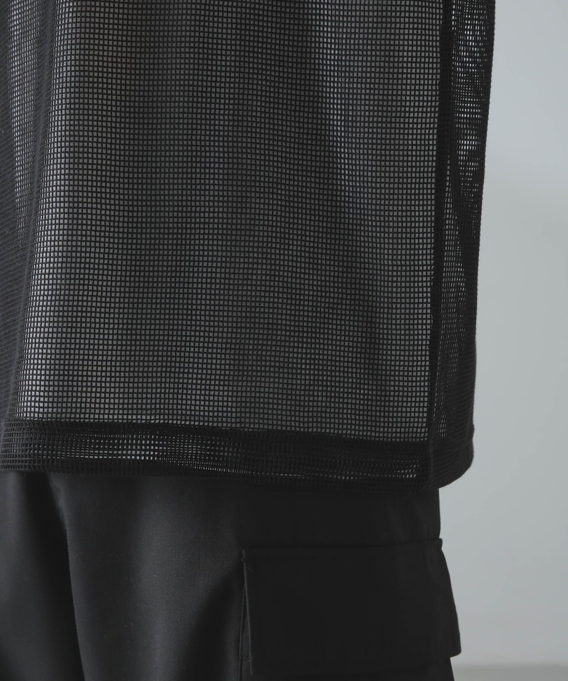 nano･universe「アンサンブルメッシュTシャツ 長袖」|Tシャツ・カットソー|