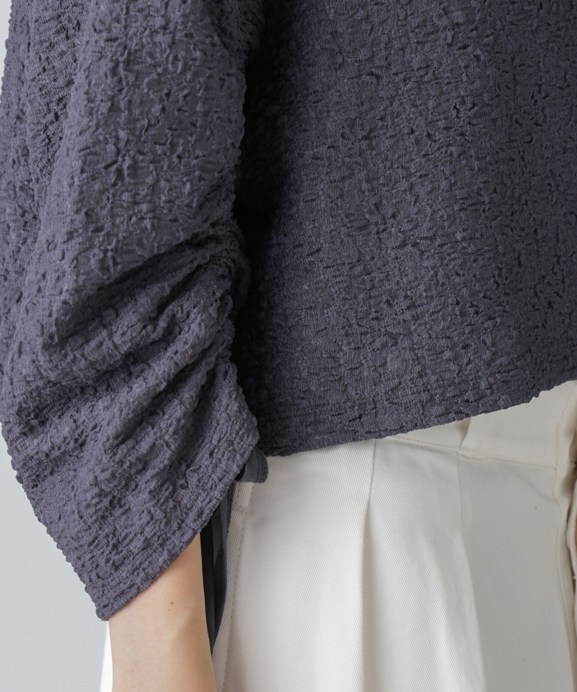 nano･universe「シャーリングドロストカーディガン」|Tシャツ・カットソー|