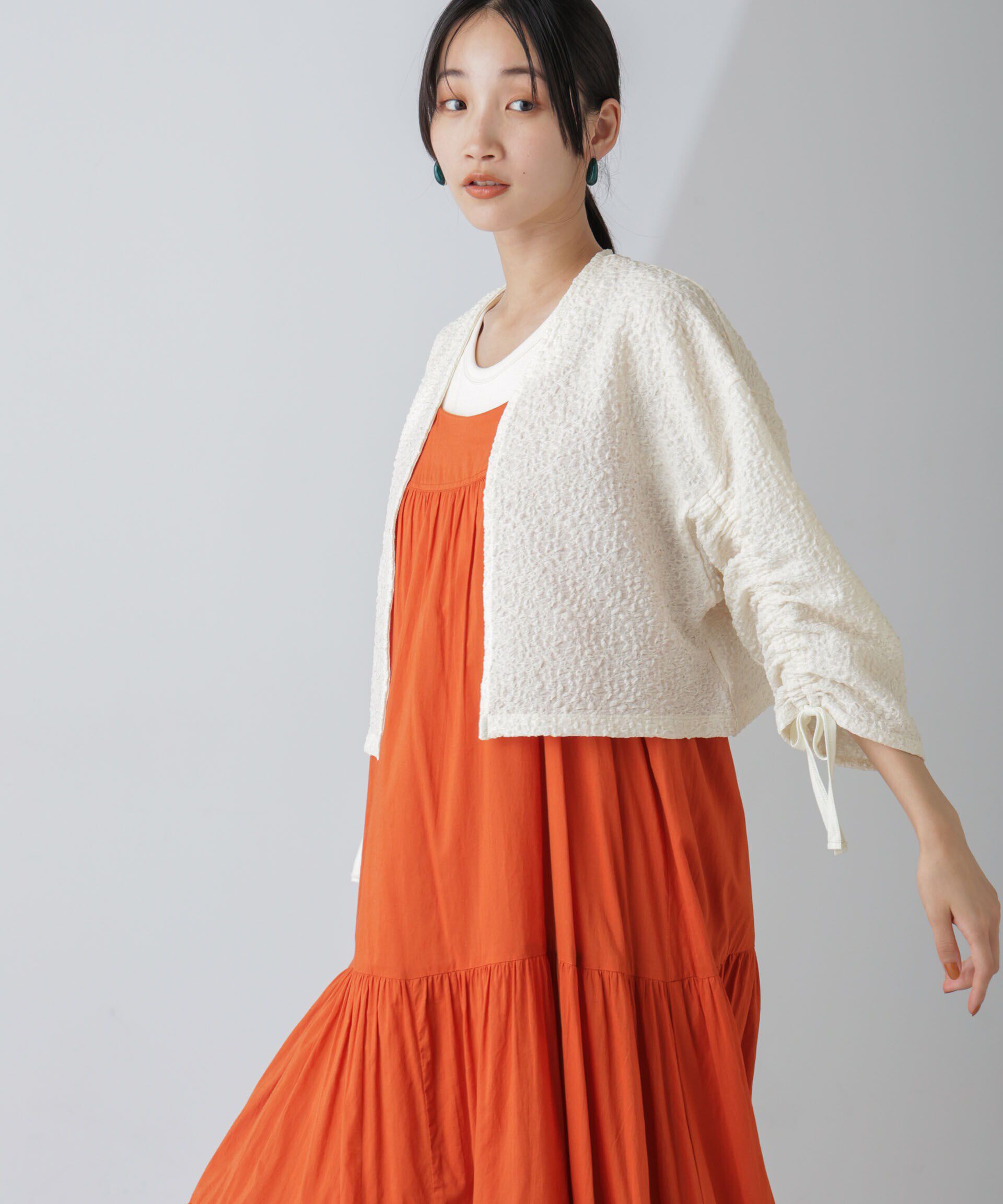 nano･universe「シャーリングドロストカーディガン」|Tシャツ・カットソー|