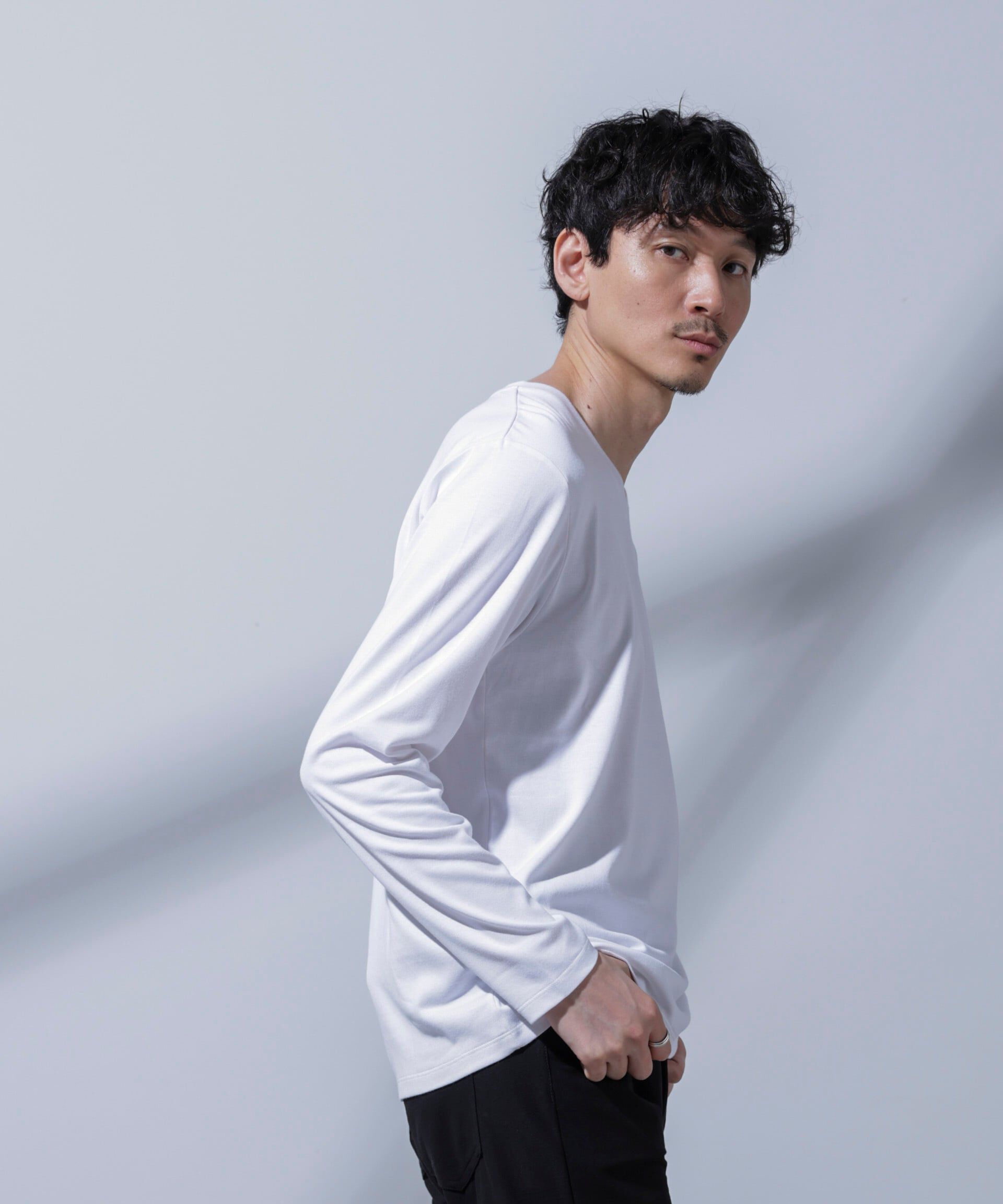 nano･universe「Anti Soaked(R)  汗染み防止 VネックTシャツ」|Tシャツ・カットソー|