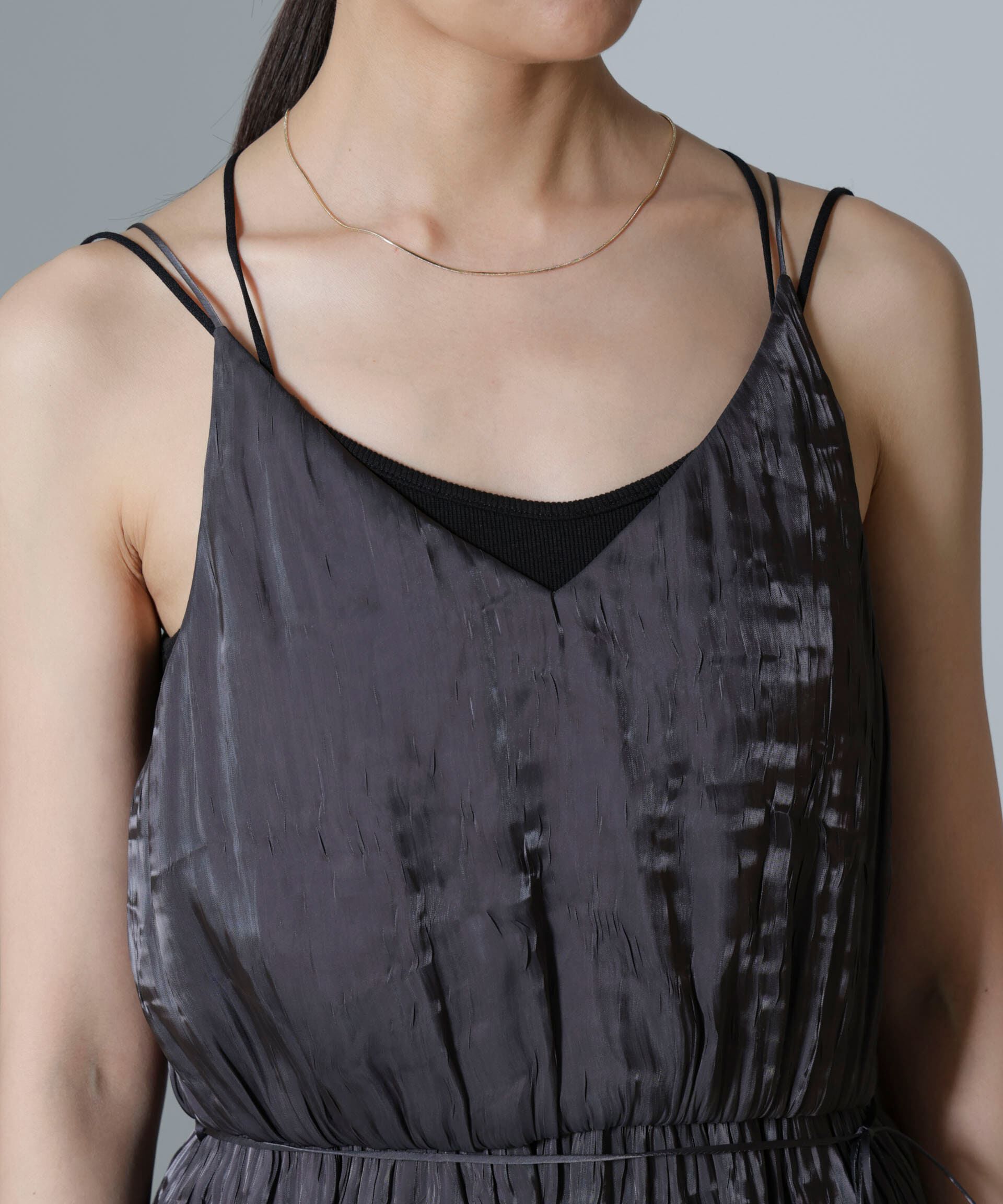 nano･universe「キャッチワッシャーサテンキャミワンピース」|ワンピース|