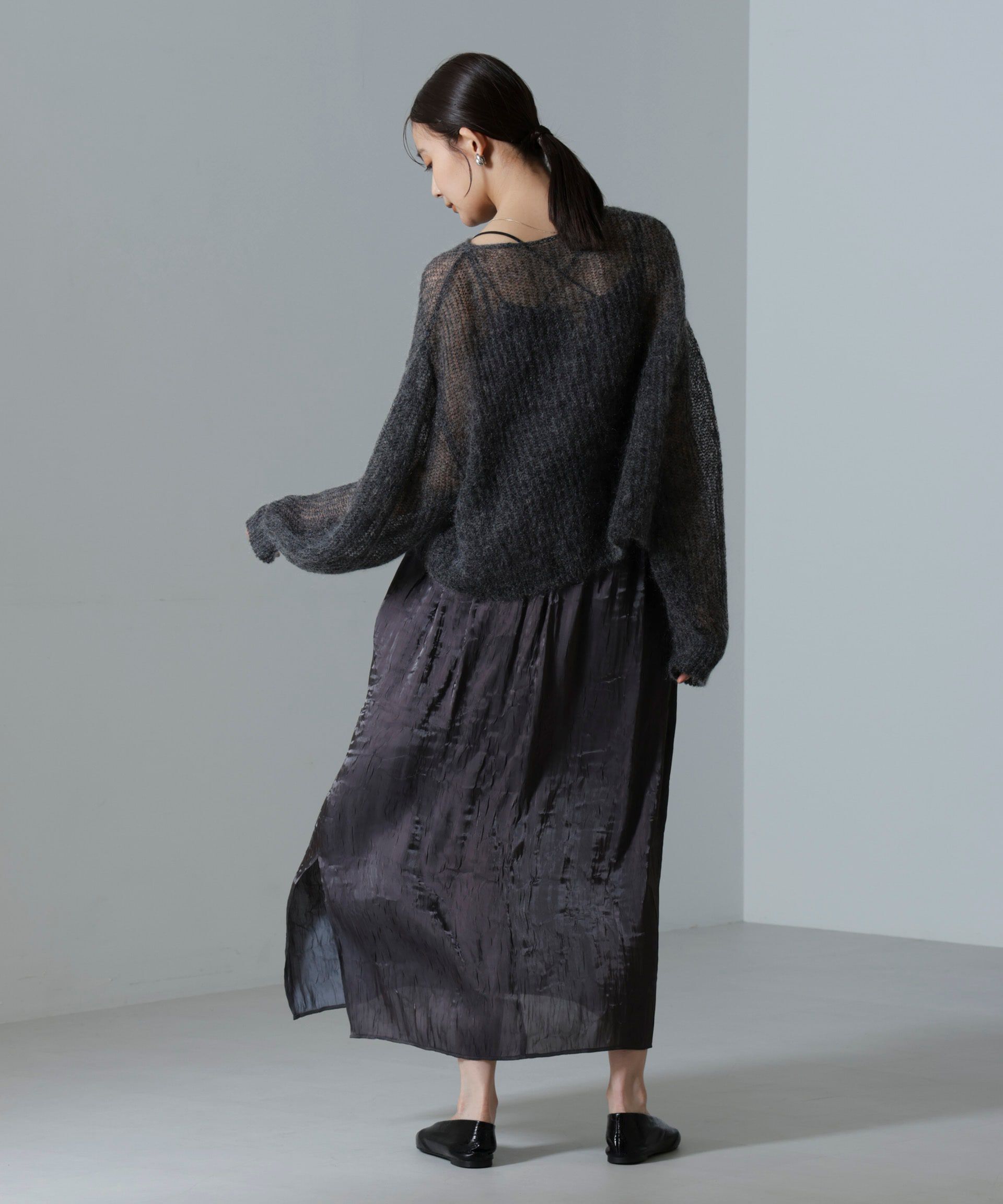 nano･universe「キャッチワッシャーサテンキャミワンピース」|ワンピース|