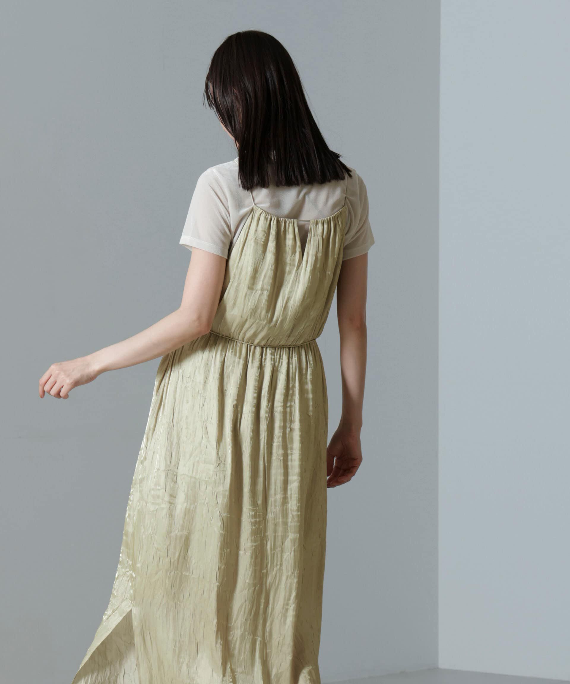 nano･universe「キャッチワッシャーサテンキャミワンピース」|ワンピース|