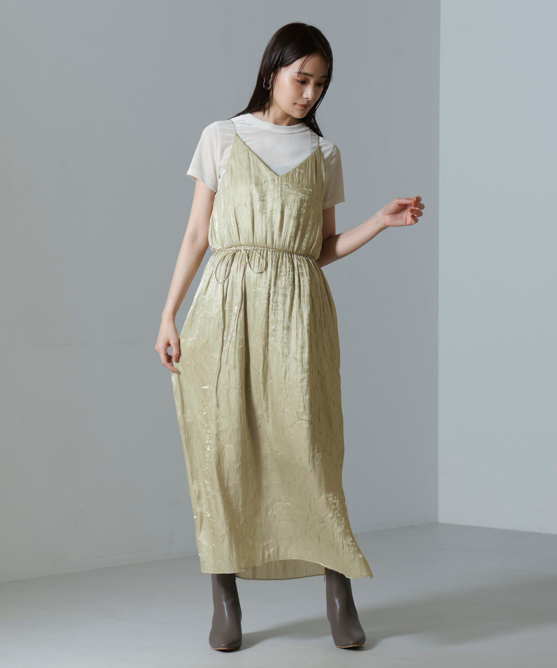 nano･universe「キャッチワッシャーサテンキャミワンピース」|ワンピース|