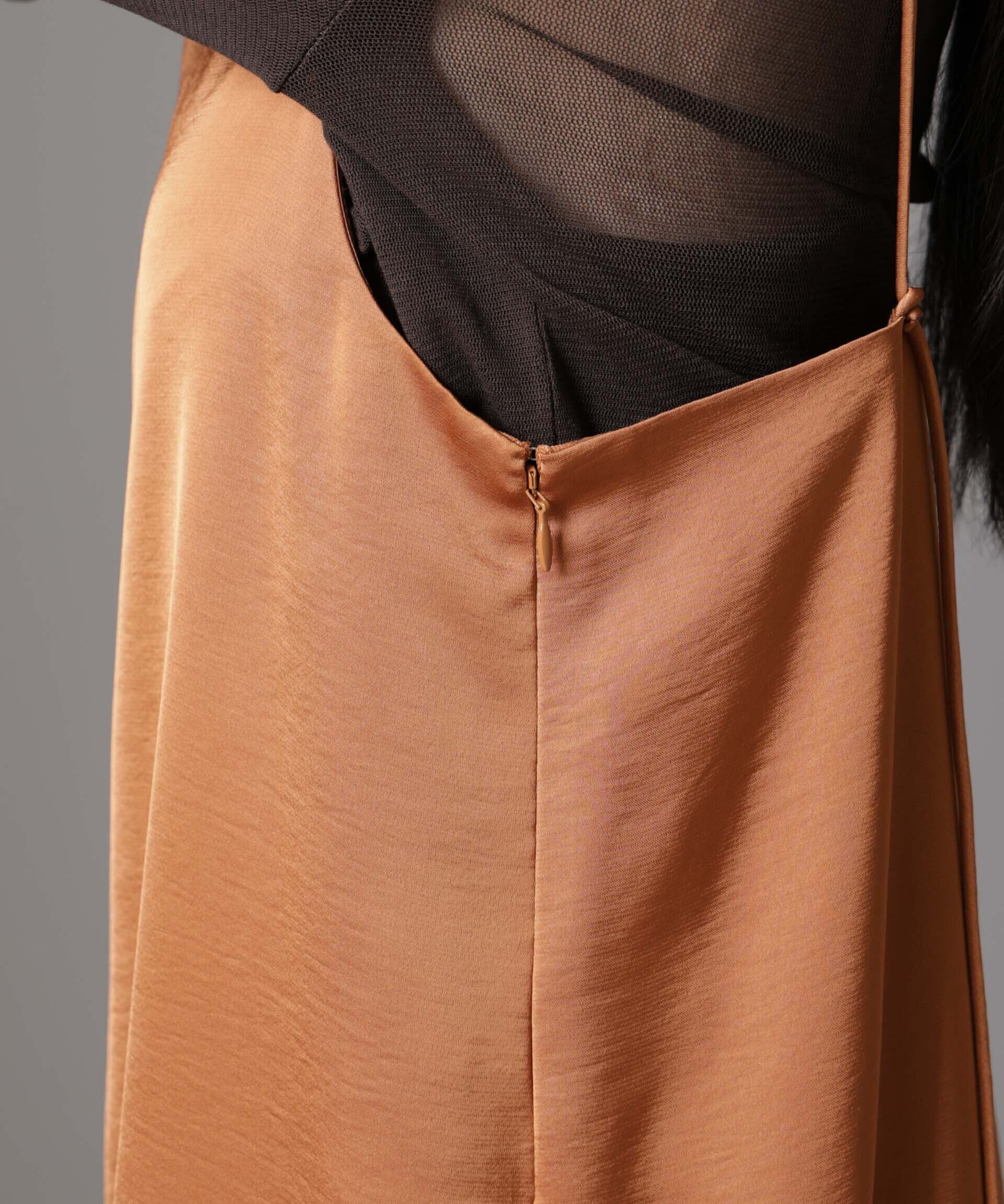 nano･universe「ウェーブサテンバルーンキャミワンピース」|ワンピース|