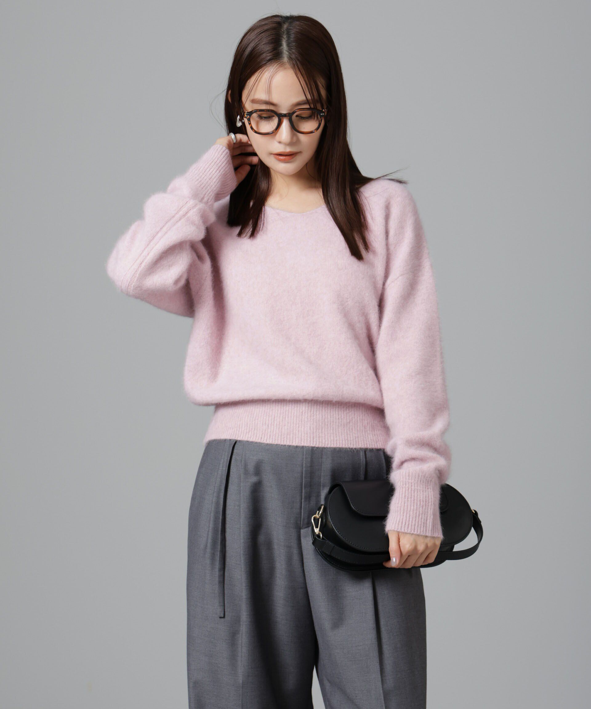 nano･universe「ウォッシャブルフォックスVネックプルオーバー」|ニット・セーター|