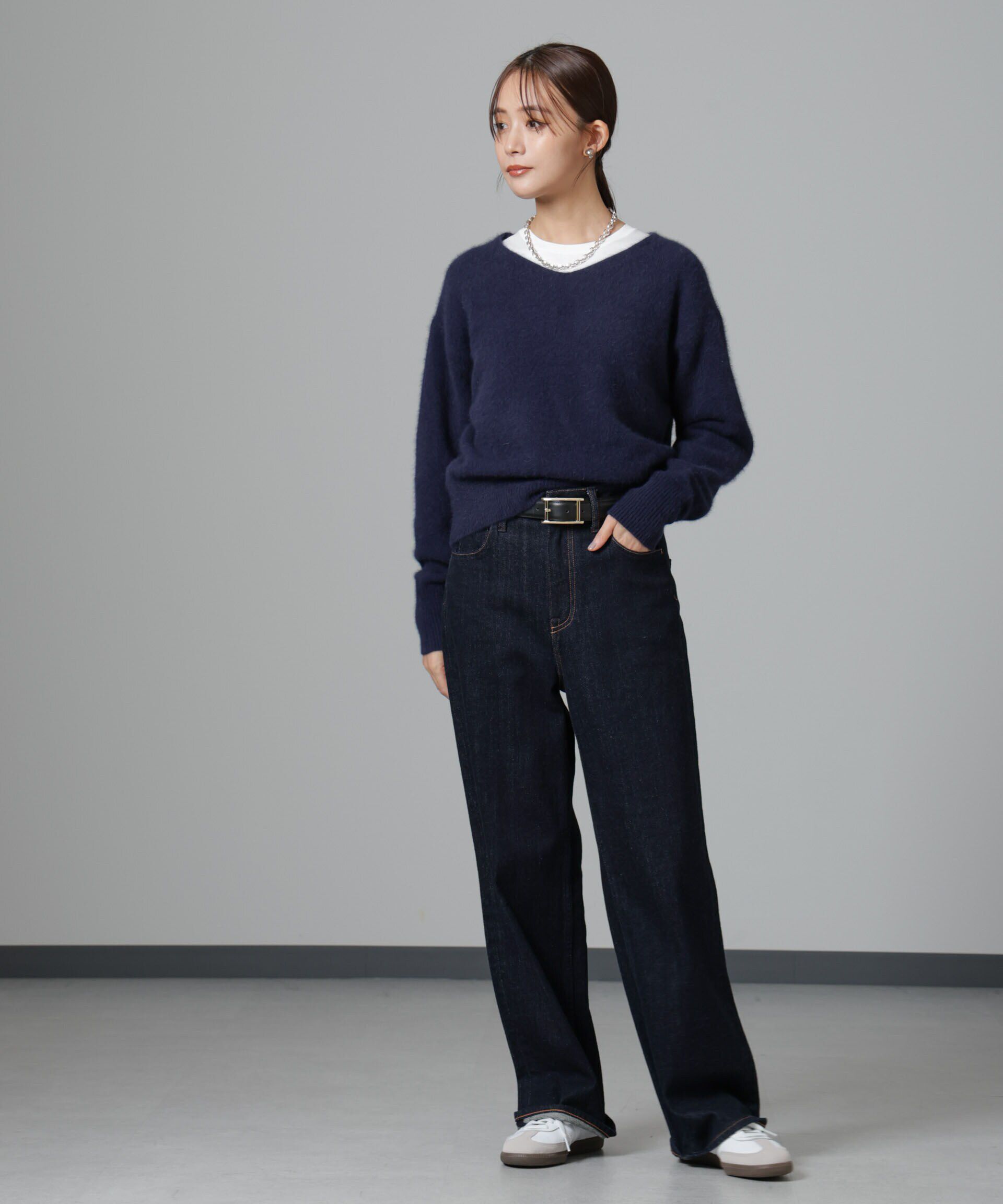 nano･universe「ウォッシャブルフォックスVネックプルオーバー」|ニット・セーター|