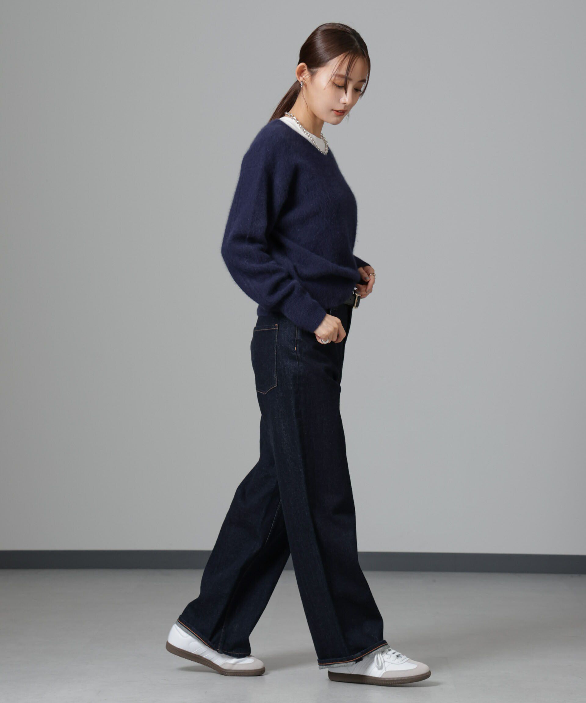 nano･universe「ウォッシャブルフォックスVネックプルオーバー」|ニット・セーター|