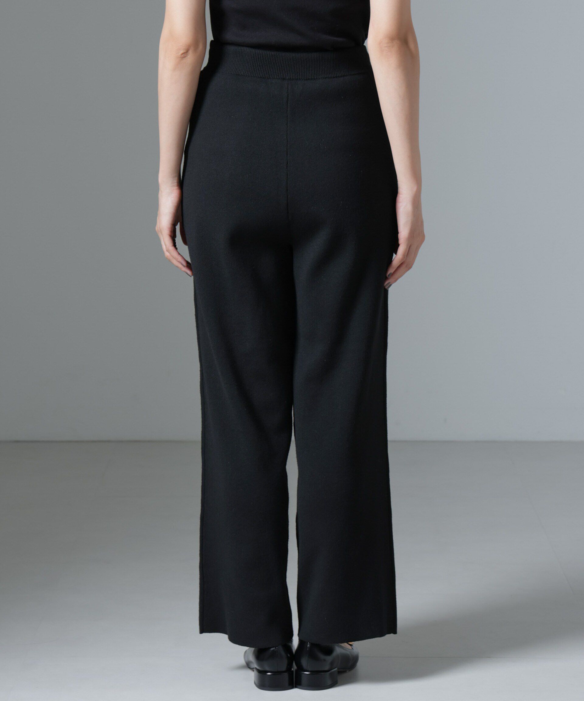 nano･universe「ポケットニットワイドパンツ（セットアップ可）」|チノ|