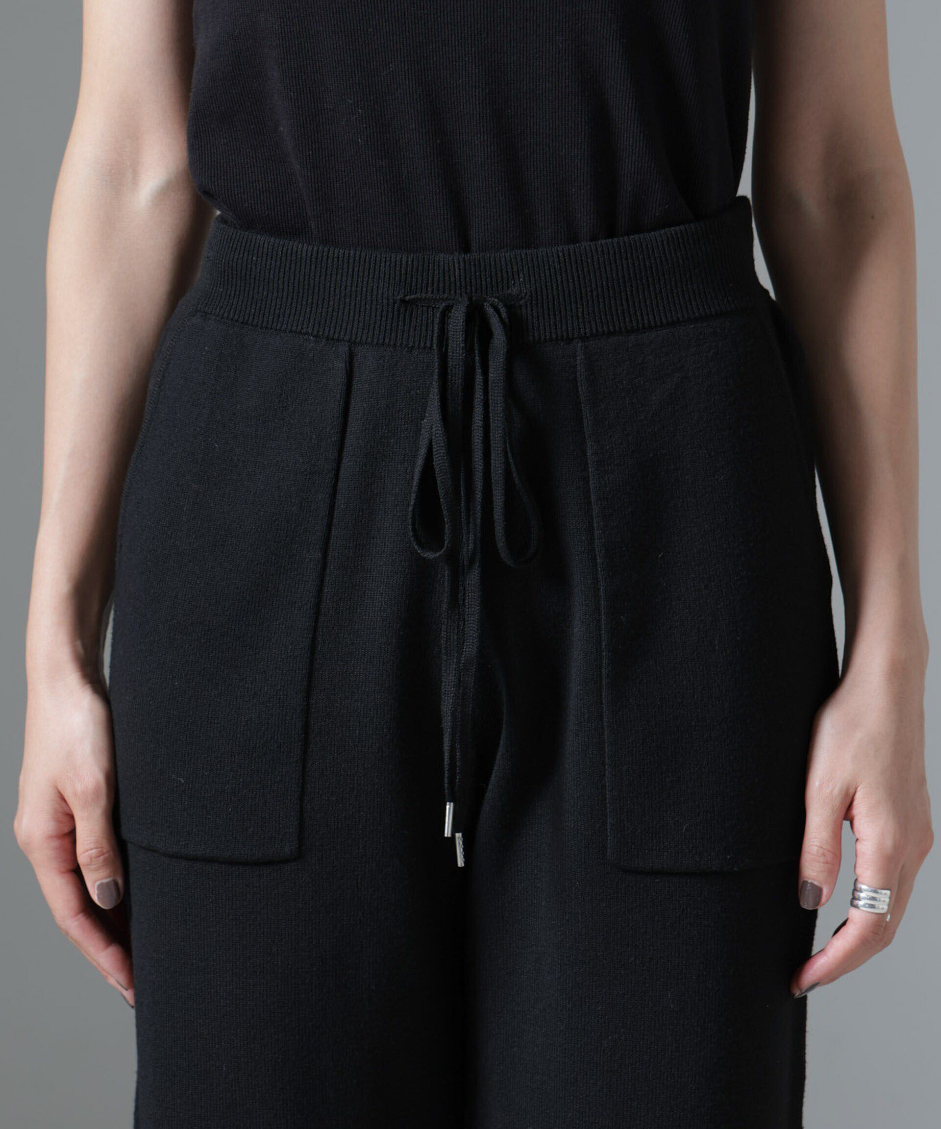 nano･universe「ポケットニットワイドパンツ（セットアップ可）」|チノ|