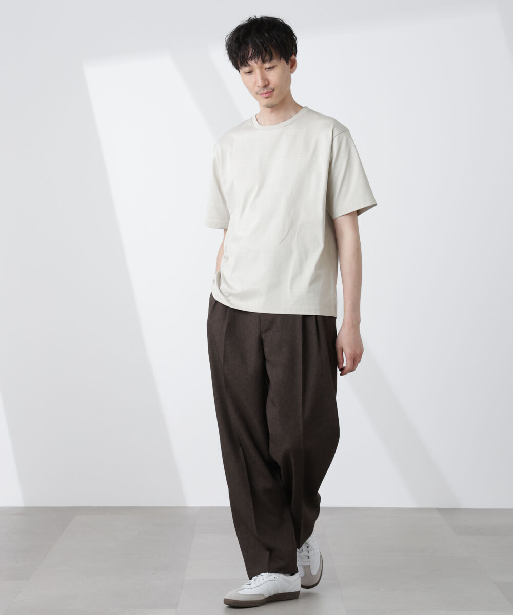 nano･universe「パネルボーダーTシャツ 半袖」|Tシャツ・カットソー|