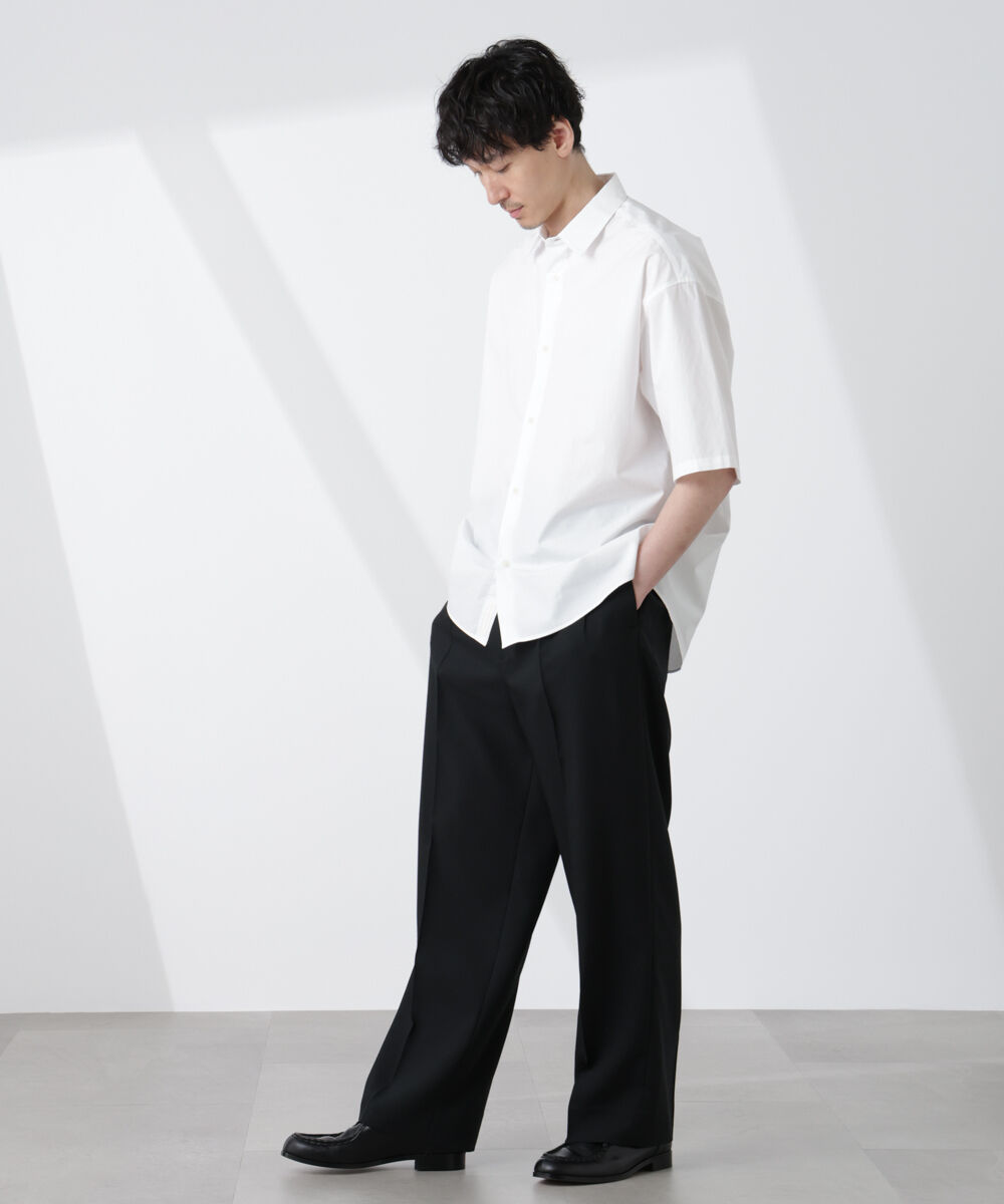 nano･universe「「大人のワイドシャツ」レギュラーカラー 半袖」|シャツ・ブラウス|