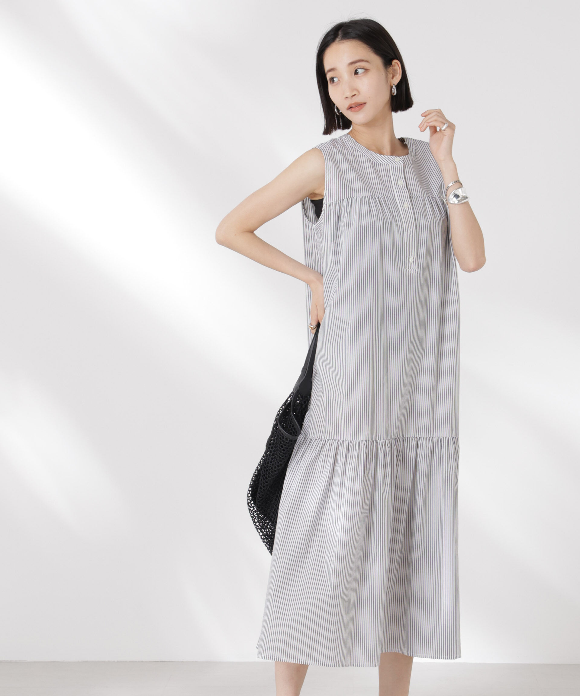 nano･universe「ヘンリーギャザー切り替えワンピース」|ワンピース|