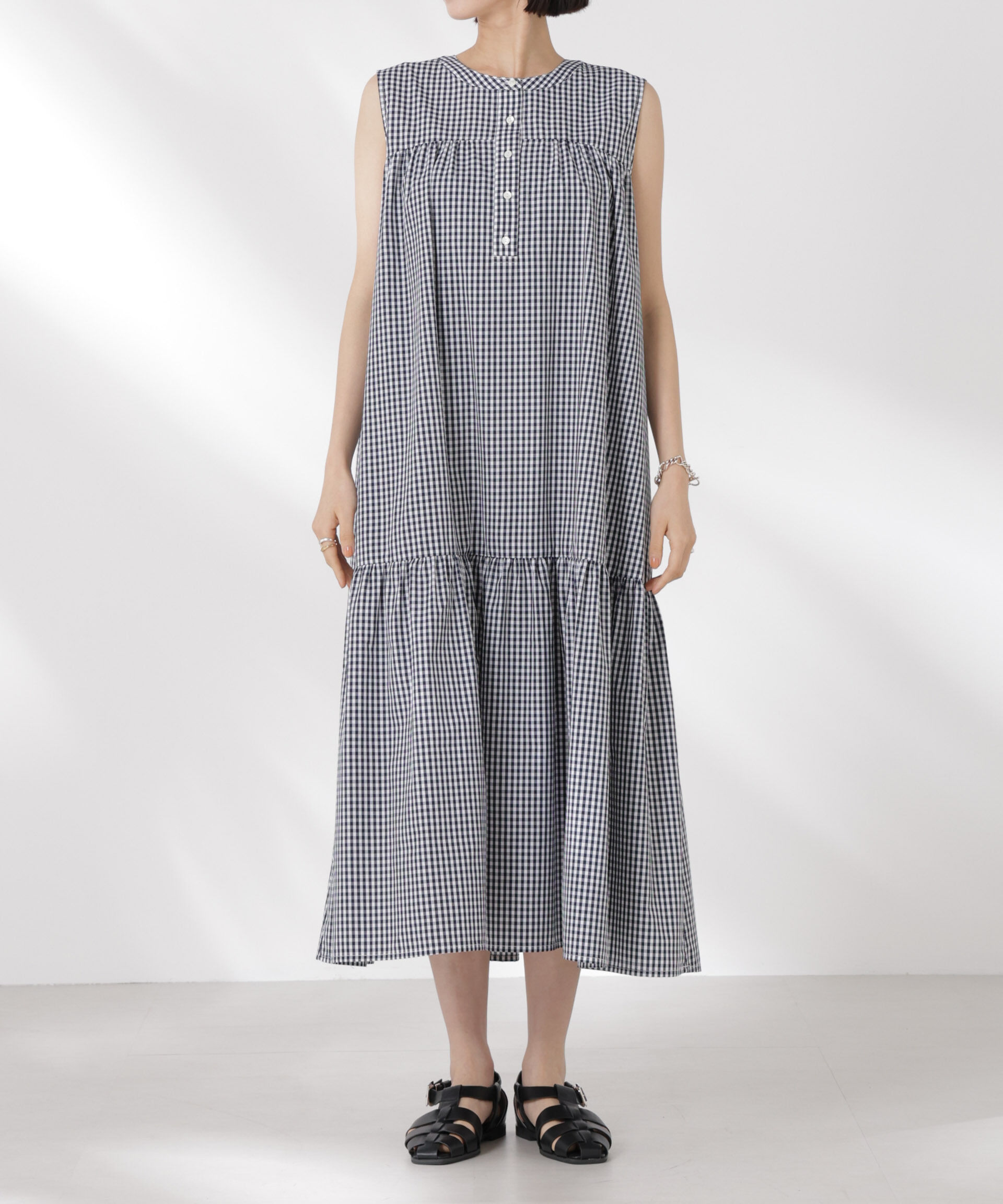 nano･universe「ヘンリーギャザー切り替えワンピース」|ワンピース|