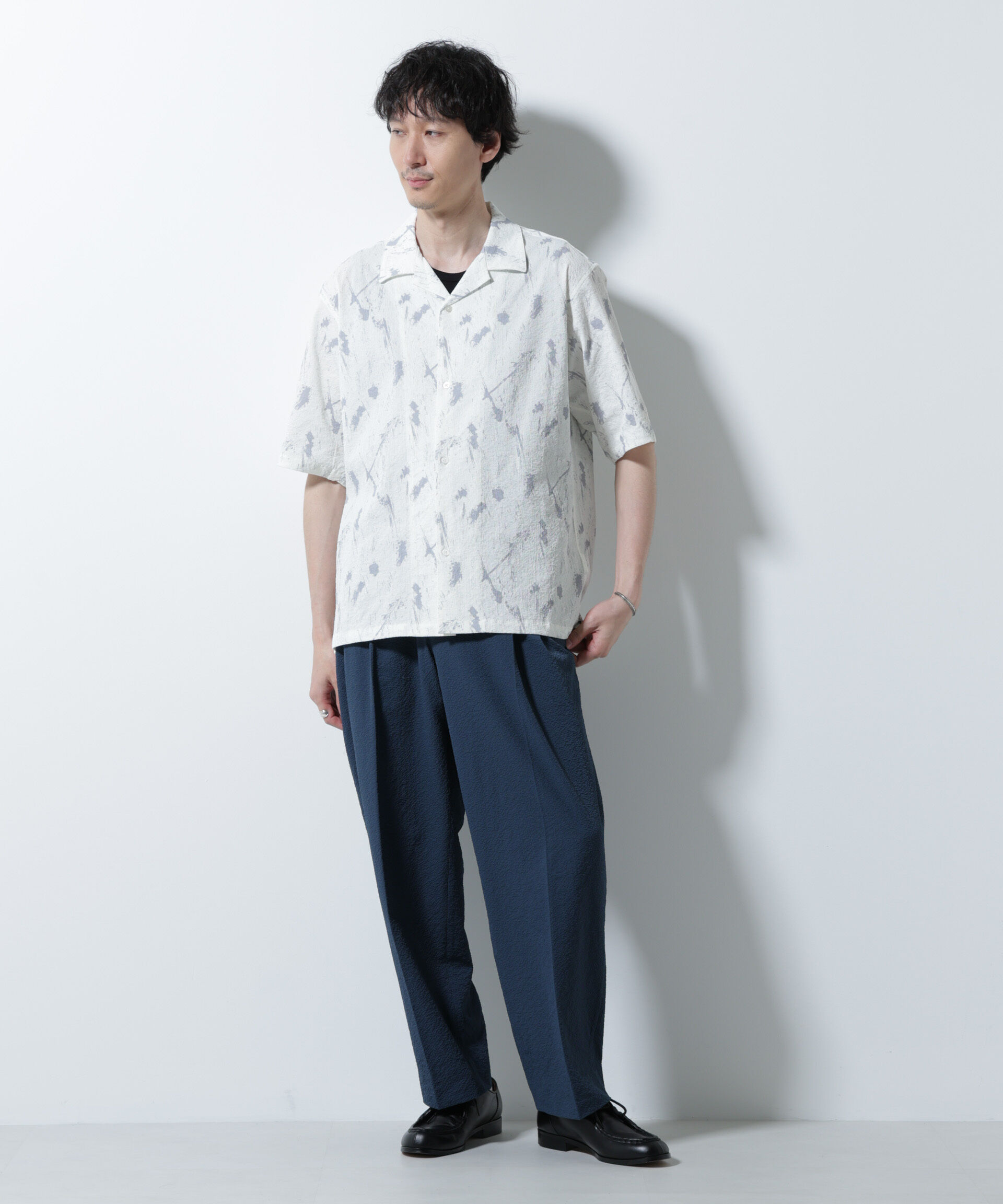 nano･universe「サッカータックイージーパンツ（セットアップ可）」|チノ|