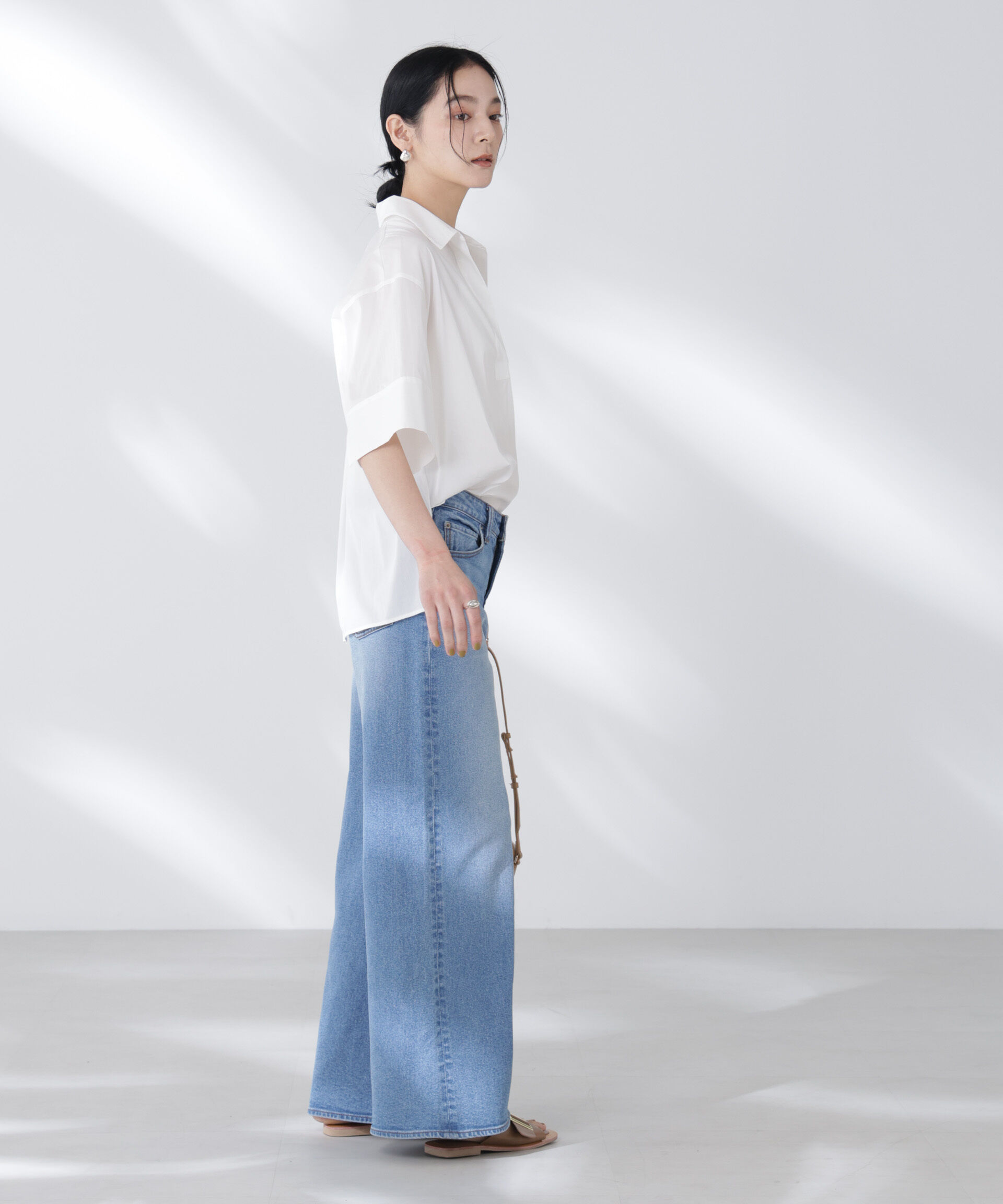 nano･universe「ワイドスリーブスキッパーシャツ」|シャツ・ブラウス|