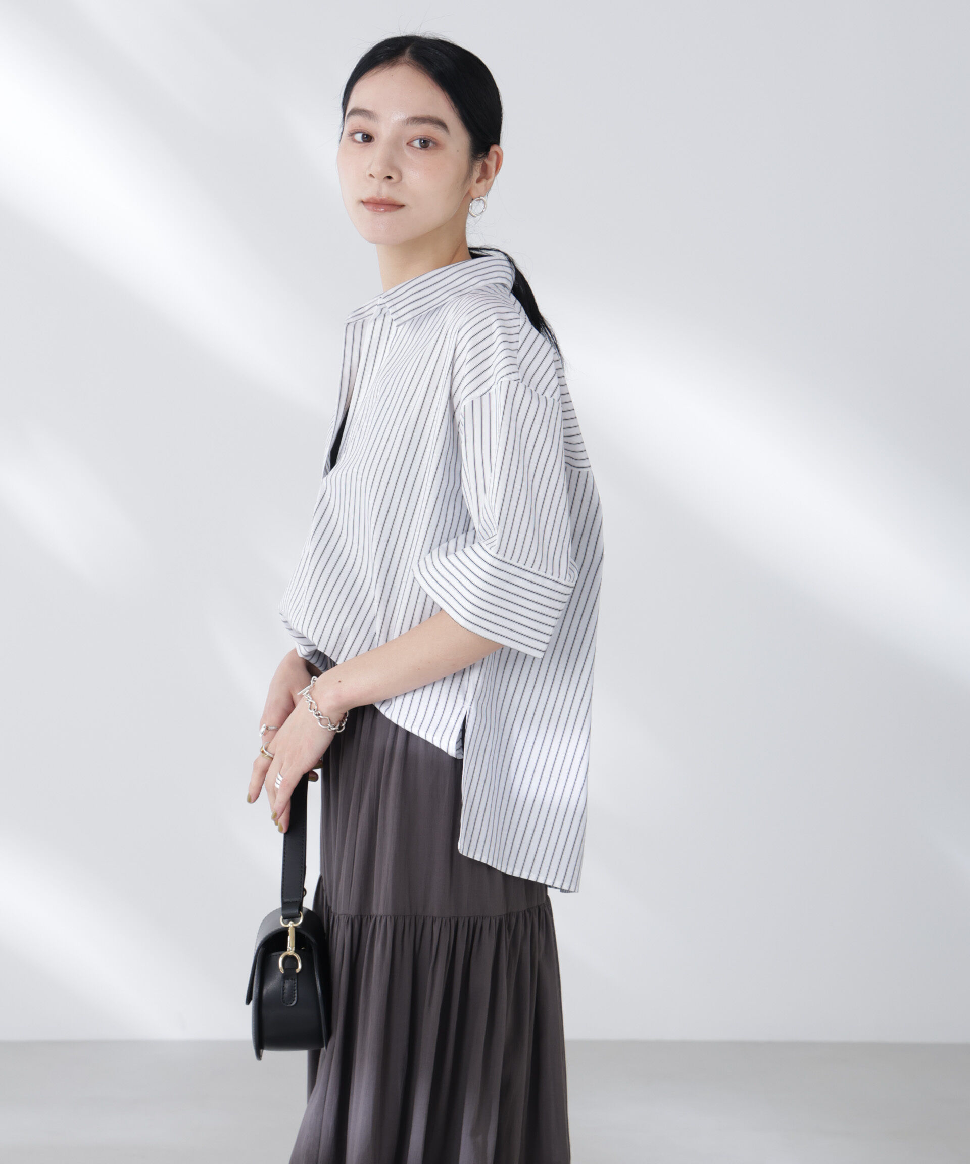 nano･universe「ワイドスリーブスキッパーシャツ」|シャツ・ブラウス|