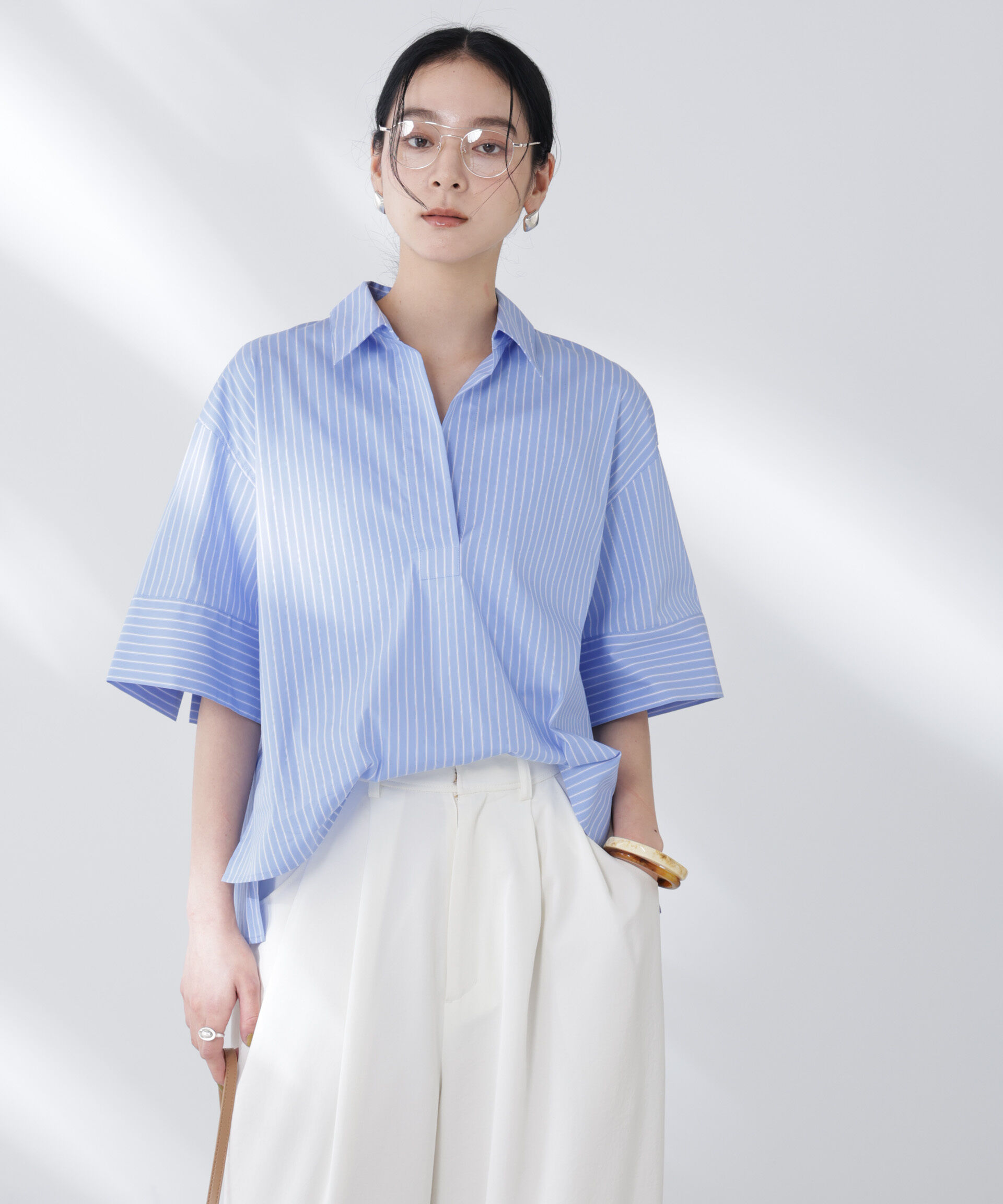 nano･universe「ワイドスリーブスキッパーシャツ」|シャツ・ブラウス|