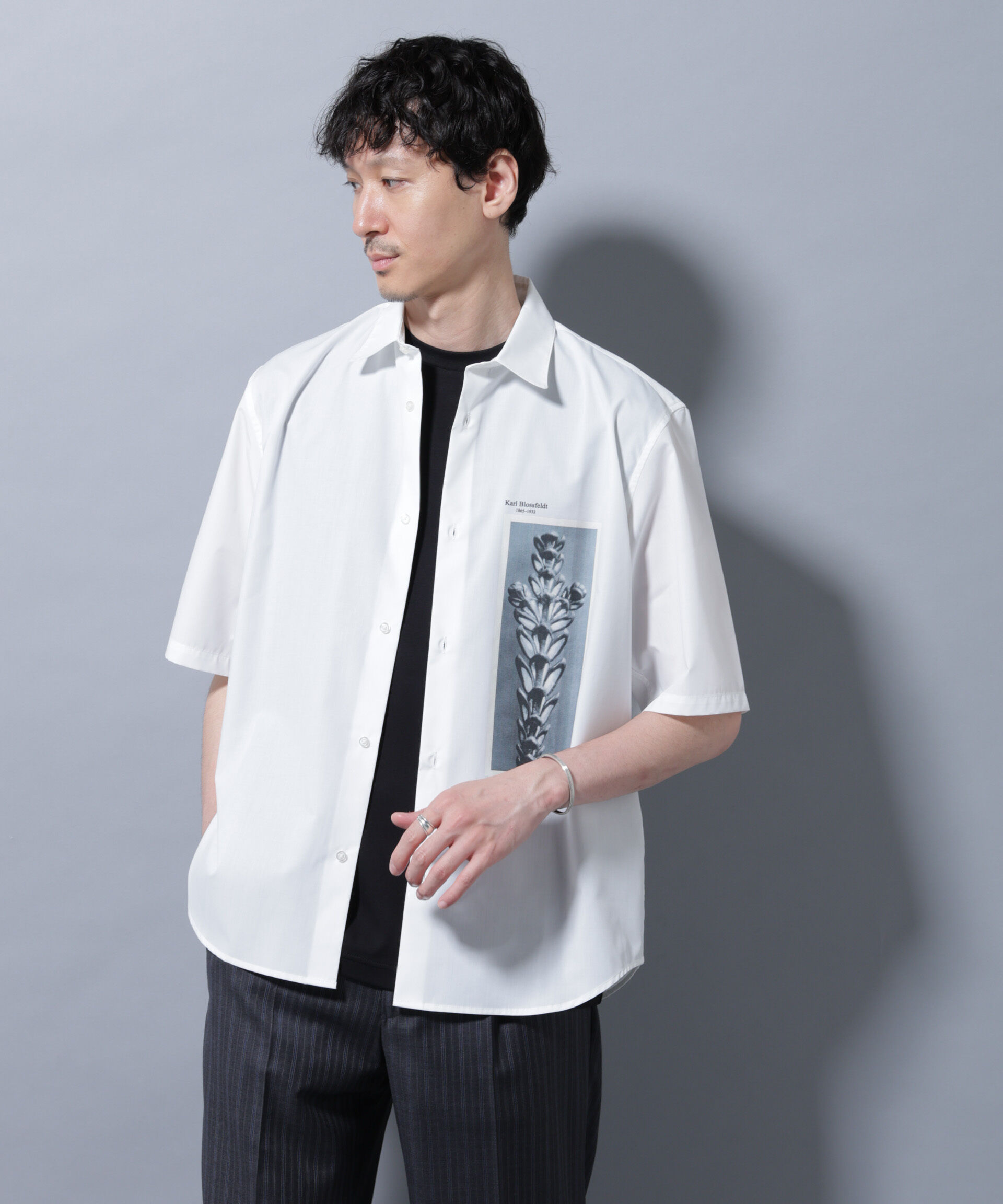 nano･universe「「着るアート」karl blossfeldt 半袖シャツ3」|シャツ・ブラウス|