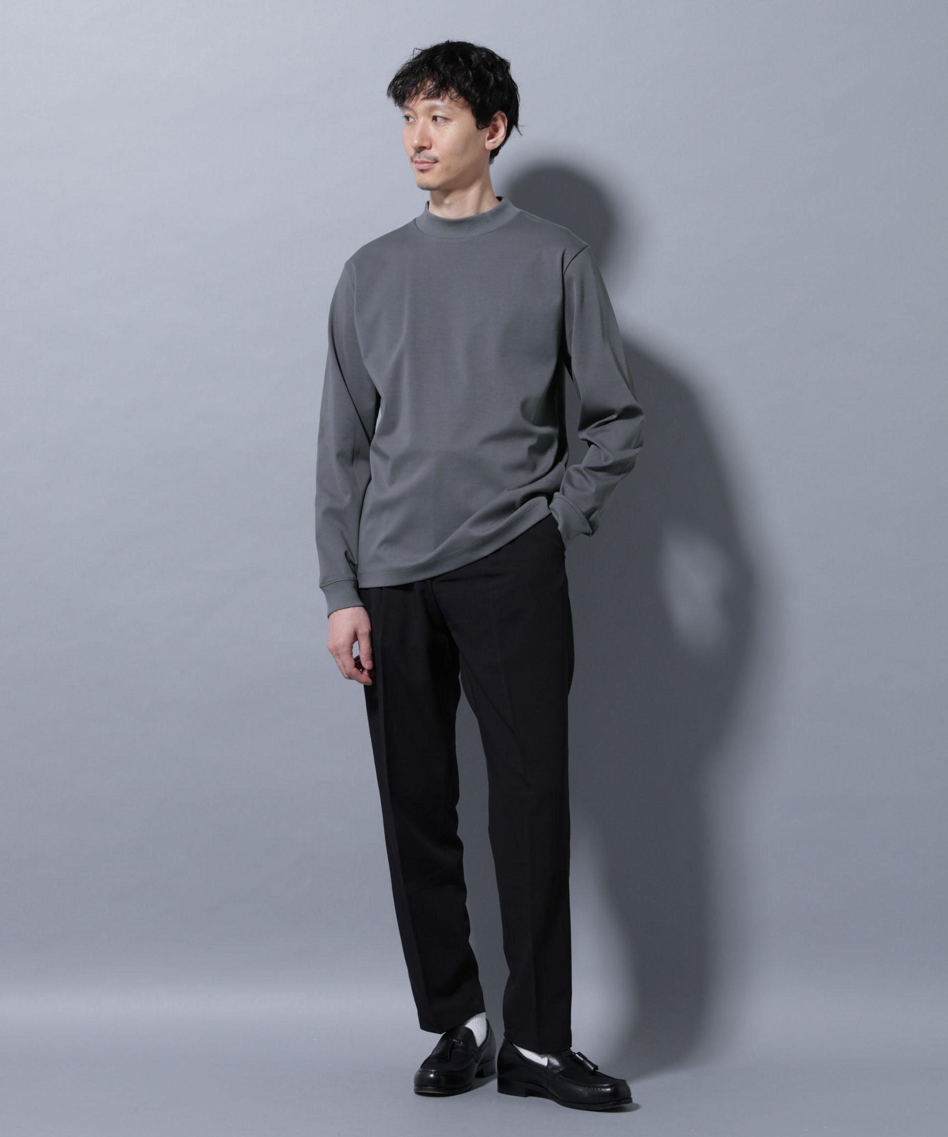 nano･universe「アンチスメルモックネックTシャツ 長袖」|Tシャツ・カットソー|