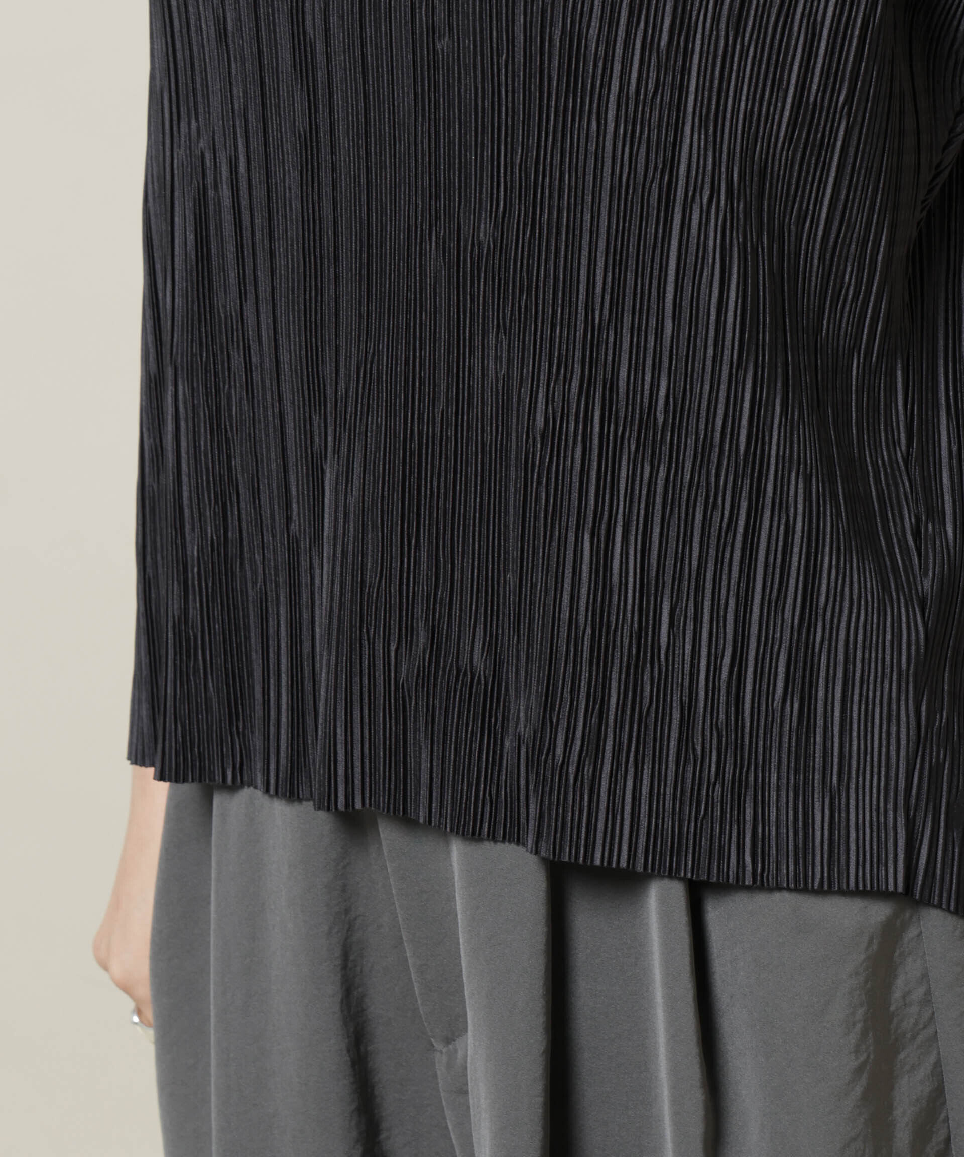 nano･universe「ランダムプリーツカットフレンチスリーブトップス(セットアップ可)」|Tシャツ・カットソー|