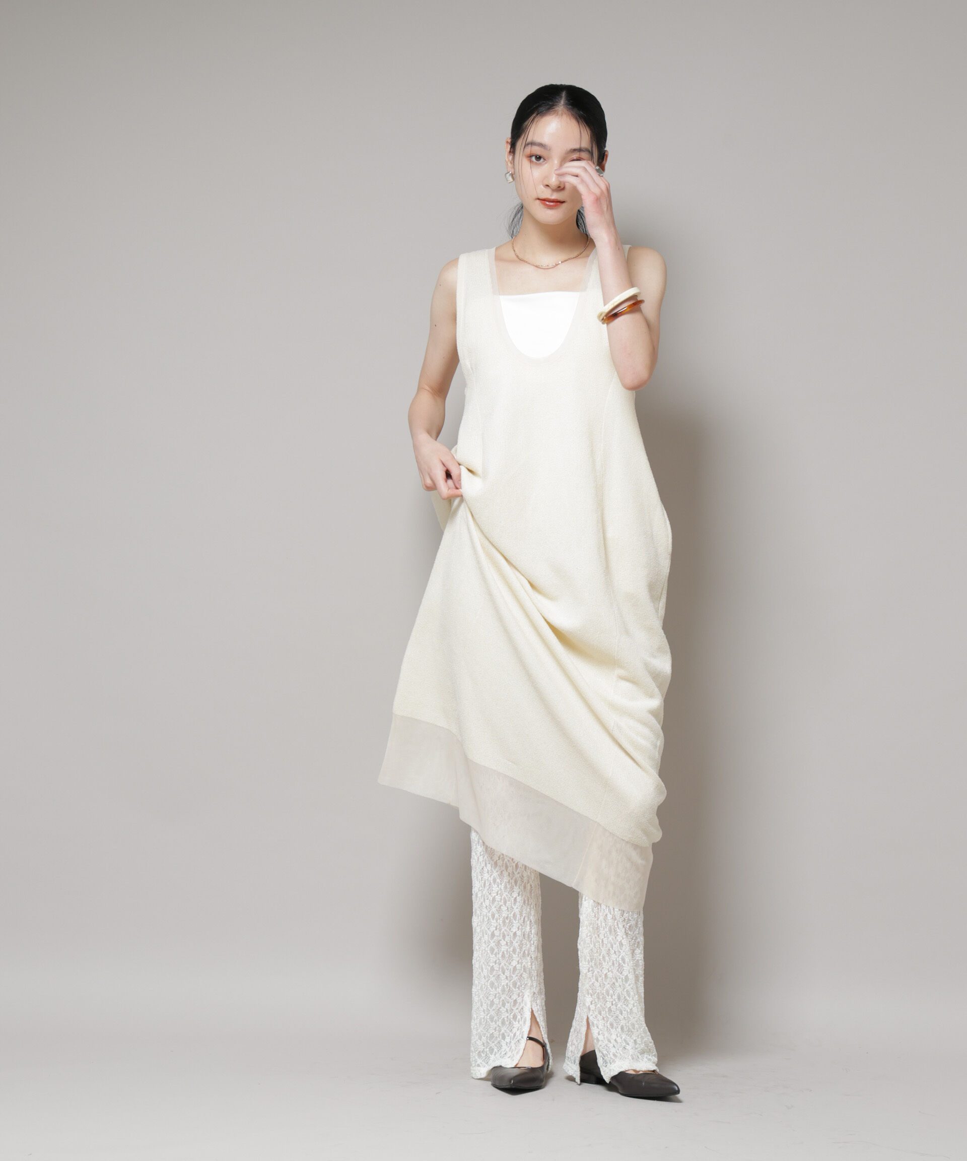 nano･universe「レースフレアレギンスパンツ」|チノ|