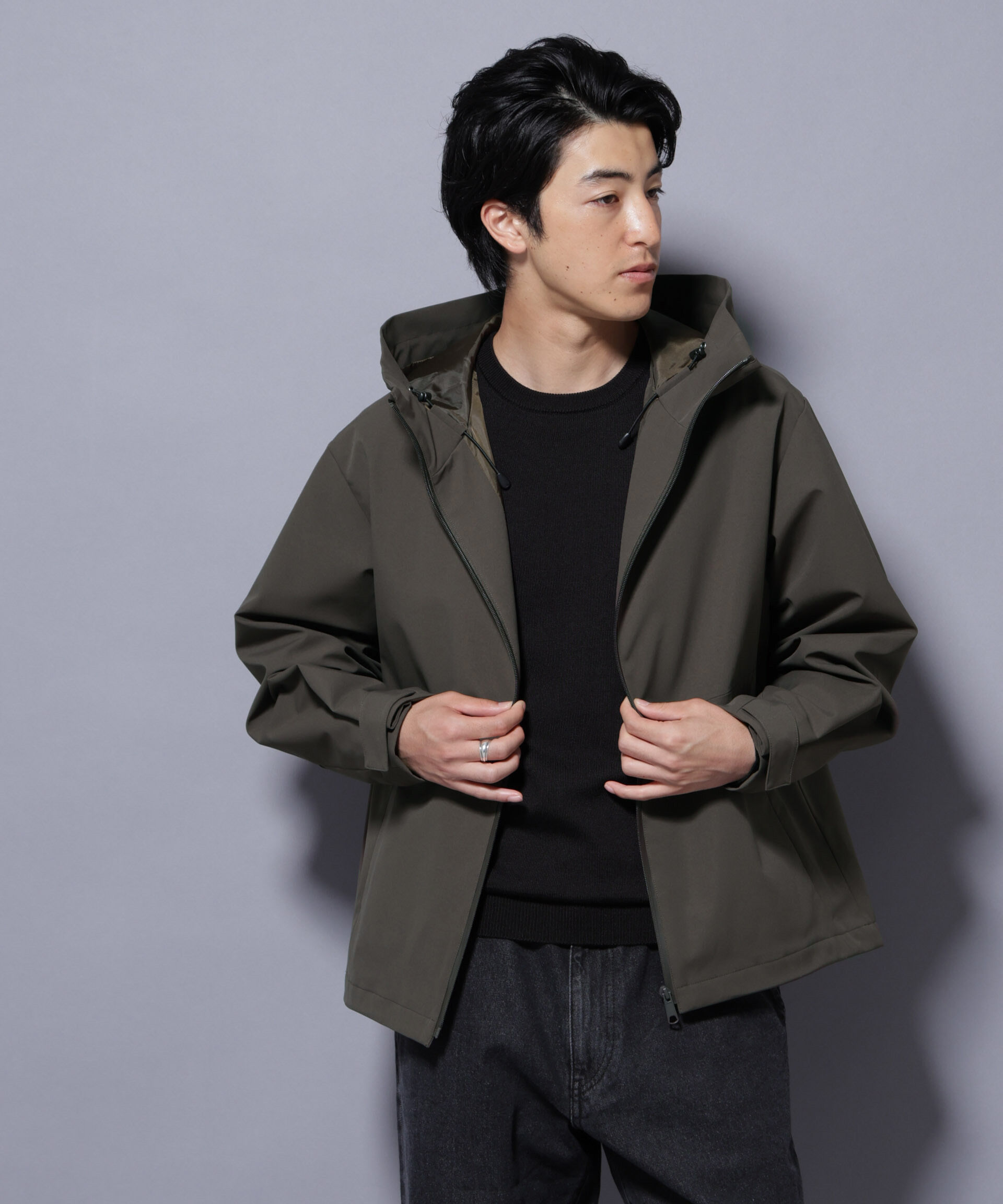 nano･universe「3レイヤーフーディブルゾン」|ブルゾン・スタジャン|