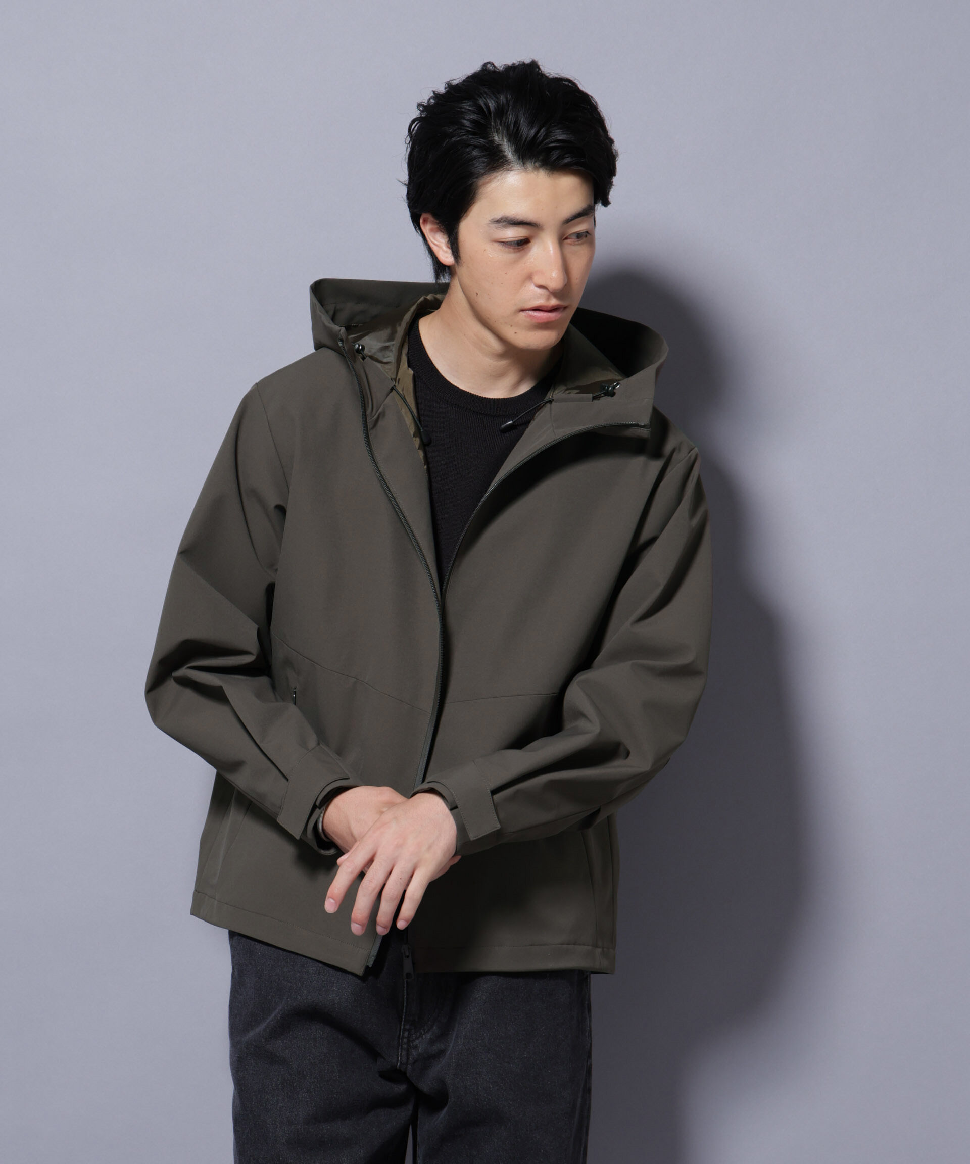 nano･universe「3レイヤーフーディブルゾン」|ブルゾン・スタジャン|