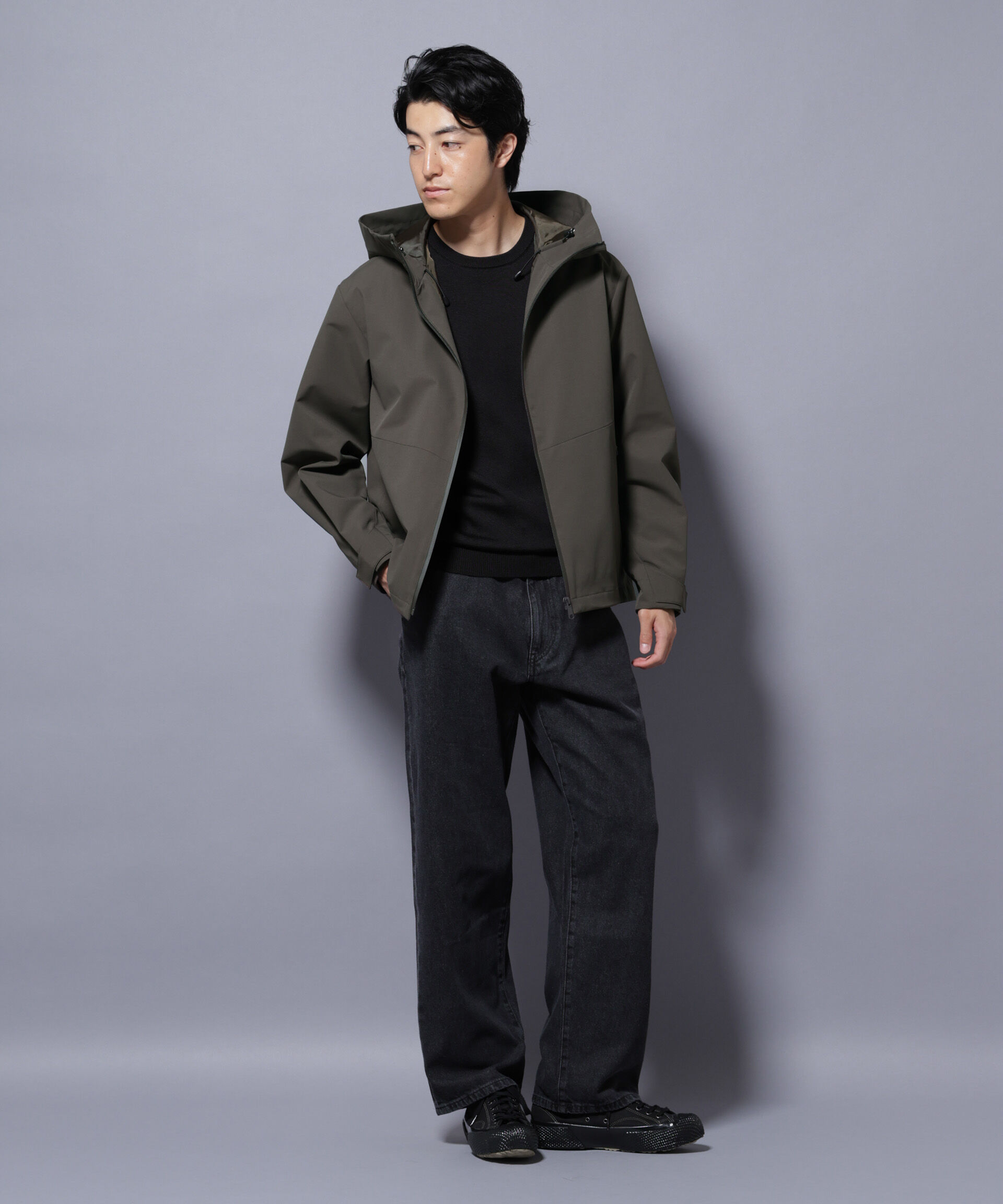 nano･universe「3レイヤーフーディブルゾン」|ブルゾン・スタジャン|