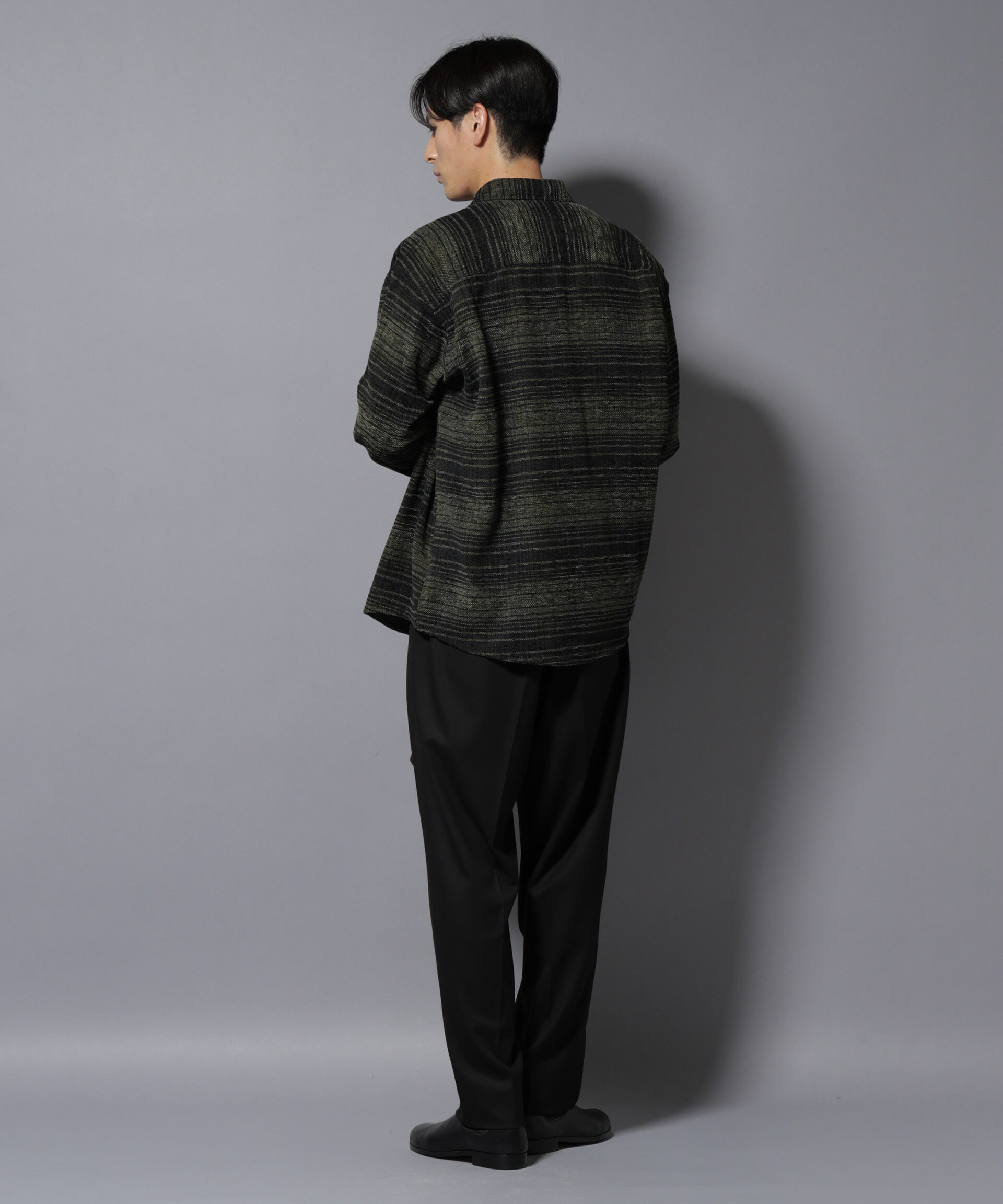 nano･universe「微起毛ワイド2タックテーパードパンツ」|チノ|